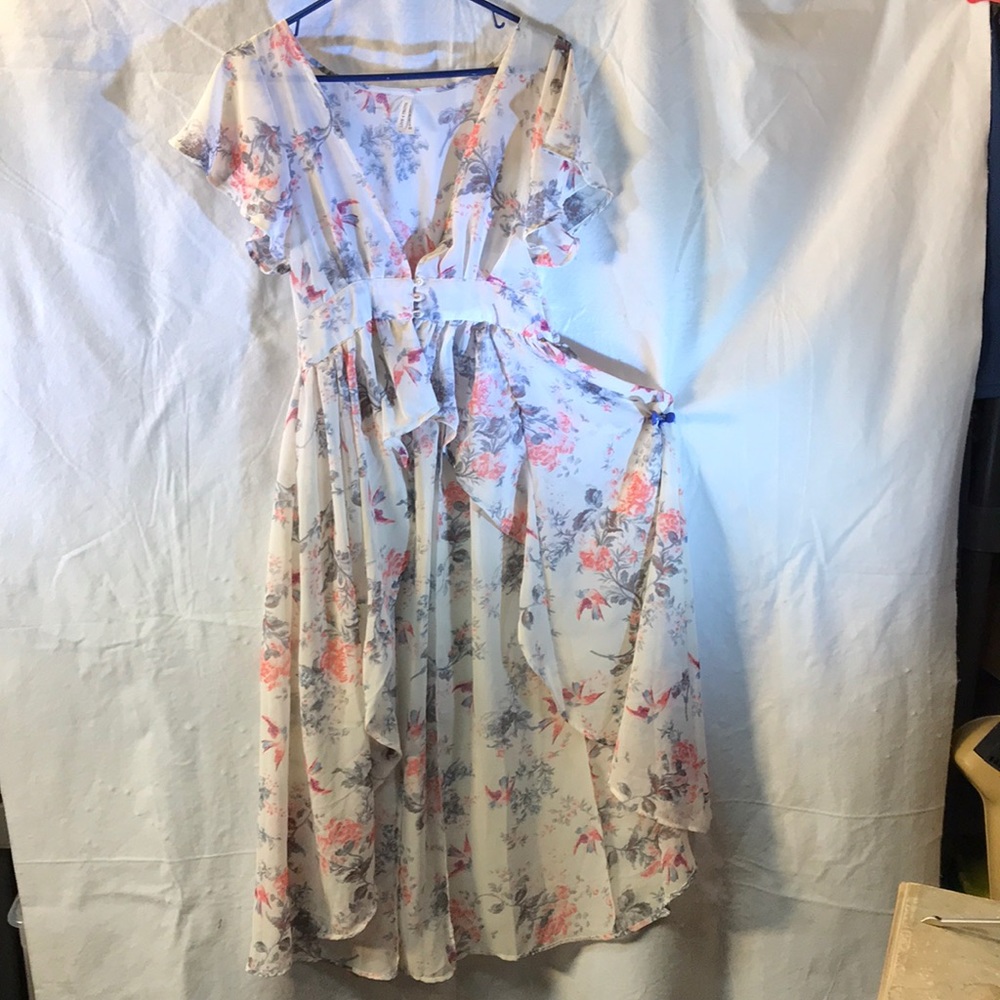 Stunning tunic asymmetric dress fashion top Sz M